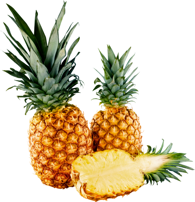Fresh Pineapple and Half Pineapple